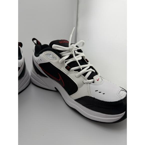 NIKE AIR MONARCH IV 4 EXTRA WIDE 4E WHITE/BLACK/RED CROSS TRAINER MEN SIZE 9.5W - Picture 3 of 8